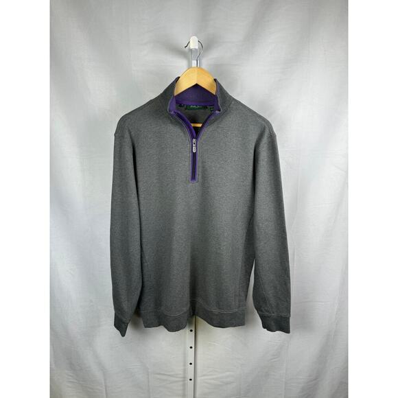 Bobby Jones Long Sleeve Quarter Zip Golf Pullover 100% Cotton Men's Size… - Picture 1 of 7